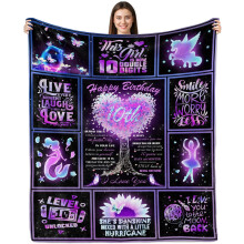 10th Birthday Gifts for Girls – 60"x80" Throw Blanket, Decor & Ideas – Compatible with Teenage Girls