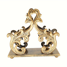 Elegant Bronze Baroque Napkin Holder - Freestanding Metal Tissue Dispenser for Kitchen & Dining Room