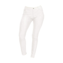 Damejeans Fargerike Blyantbukser til Damer Avslappet Base Small Foot Jeans Tynne Jeans Damejeans Elastiske Bukser til Damer Trendy (Hvit, 31)