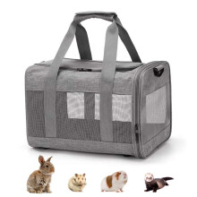Small Animal Carrier Bag – Breathable Mesh Window, Portable Hand Bag for Guinea Pig, Rabbit, Hamster, Bird, Bunny, Bearded Dragon, Kitty & More