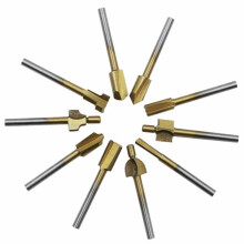 1/8" HSS Coated Woodworking Router Bits, Compatible with Electric Trimming Machines for Wood Trimming & Milling