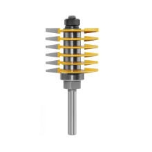 Durable Rust-Resistant Carbide Finger Joint Router Bit with 1/2 Inch / 8MM / 12MM Shank, Precision Woodworking Tool for Chainsaw