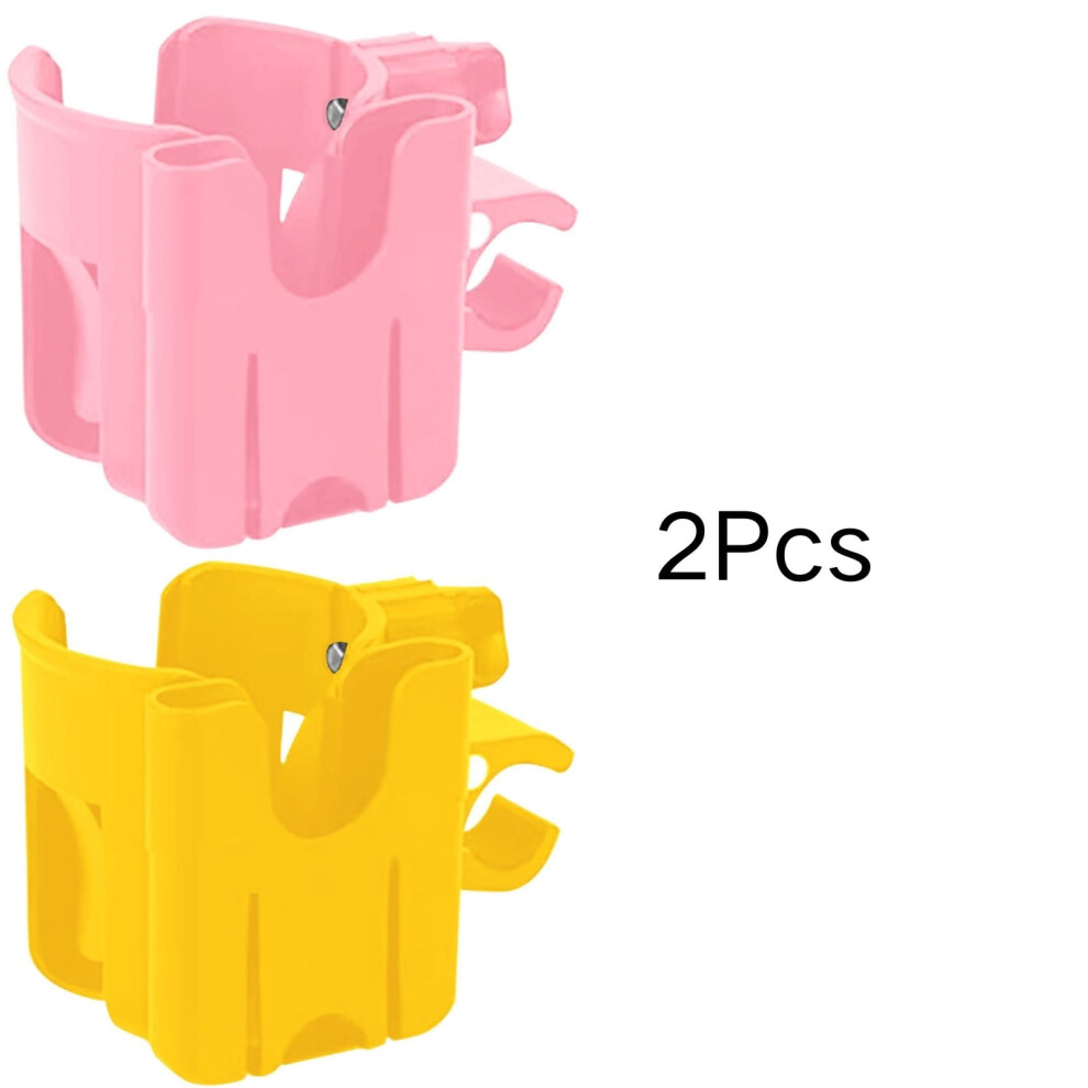 2Pcs Cup Holder with Phone Holder, Bike Cup Holder, Universal Cup Holder, 2-in-1 Cup Phone Holder for Stroller, Bike, Wheelchair, Walker, Scooter