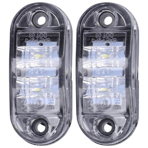 10-30V 2LED Seitenmarkierungsleuchte Weißer Blinker