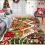Christmas Snowflake Area Mat Red Gold White 1 Piece 1