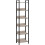 6-Tier Bookshelf Greige Black Small Space 1