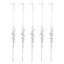 5-Pack Clear Acrylic Icicle Ornaments