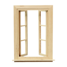 1: Finestra per casa delle bambole in scala 1:12 Mini finestra apribile per casa delle bambole Modello di finestra a doppia apertura