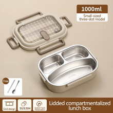 Marmita Bento em Aço Inoxidável 304 - Lancheira Térmica com 3/4/5 Compartimentos (1000ml/1500ml) - À Prova de Vazamentos e Segura para