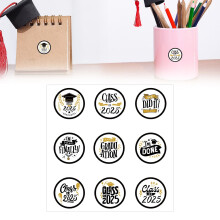 500PCS 2025 Graduation Stickers – Gold Foil Envelope Seals, Certificate Labels, Metallic Graduation Labels