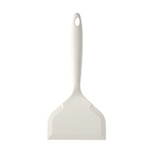 Silicone Pancake Spatula with Extended Handle, Heat-Resistant, Compatible with Nonstick Cookware, Flexible Flipper for Eggs/Pancakes/Fish (White,