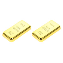2 PCS Decorative Gold Bar Openers Wall Mount Bottle Fridge Magnets Lifter Golden