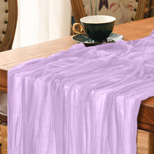 Boho Gauze Green Wedding Table Runner Fabric Kitchen Dining Holiday Table Decor For Home Party Indoor