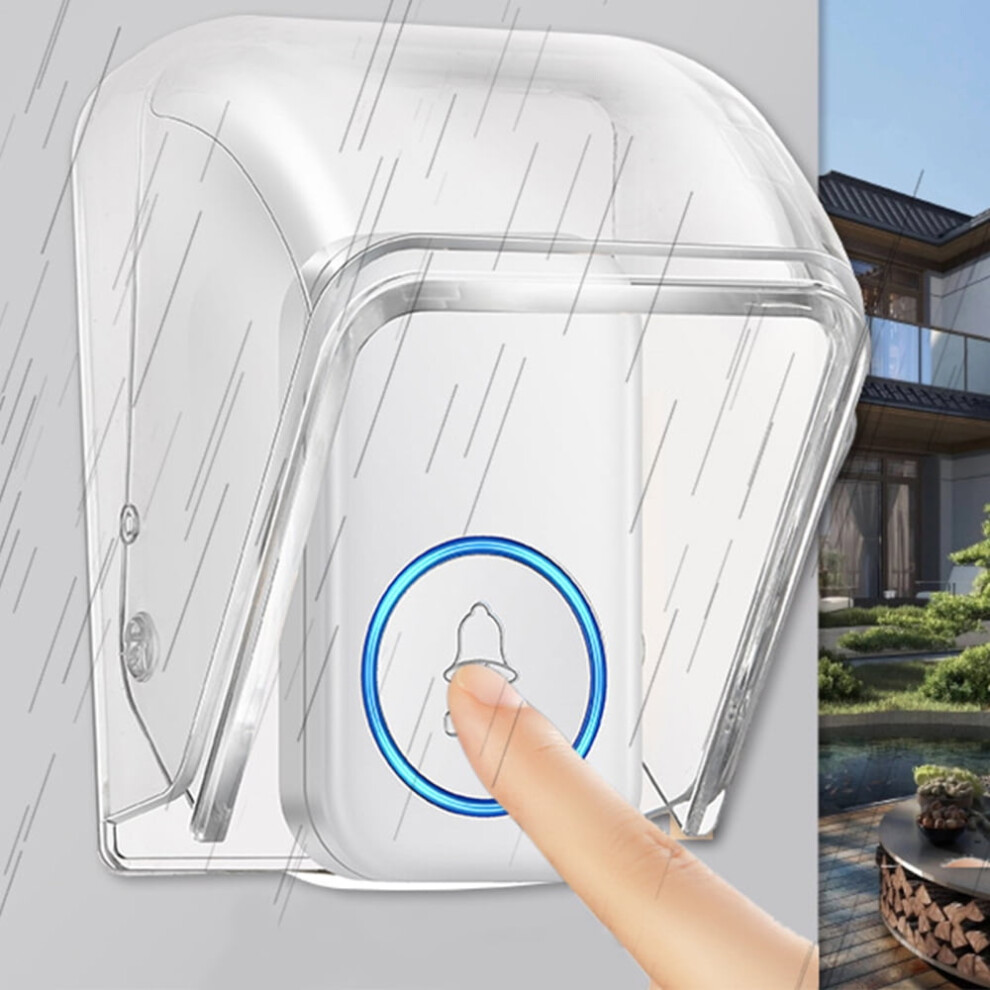9.7X6.4cm Transparent Waterproof Cover Ring Doorbell Cover For Wireless Doorbell Button Chime Outdoor Rain-Cover Home Case Suitable Cover 9448483602518