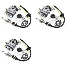3 Set 11mm Carburetor Kits for TH23/TH26/TH34 23CC 25CC 26CC 33CC 35CC Highly Matched Cropper Tool Parts Replacement