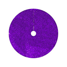 Purple Round Velvet Sequin Christmas Tree Skirt 30 Inch For Decorating Tree Base Holiday Party Setup