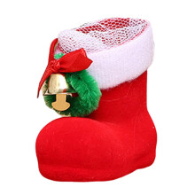 Christmas Santa Candy Boots Red Stocking Bag