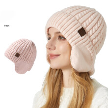 Winter Beanie with Earflap for Men Women, Warm Knit Soft Hat, Outdoor Beanie Unisex Caps Gifts for Men Women