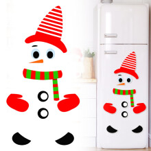 Christmas Snowman Refrigerator Magnets Set – Holiday Fridge Decor, Compatible with All Fridge Surfaces
