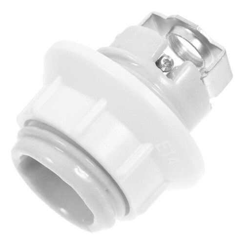 Porcelain Light Socket Base Ceramic White 1Pcs 1.8in