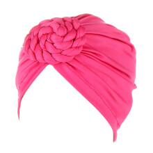 Hot Pink Women's Wash Face Turban Headband – Ethnic Hair Cap, Braids & Cancer Support, One Size, Compatible with Daily Use