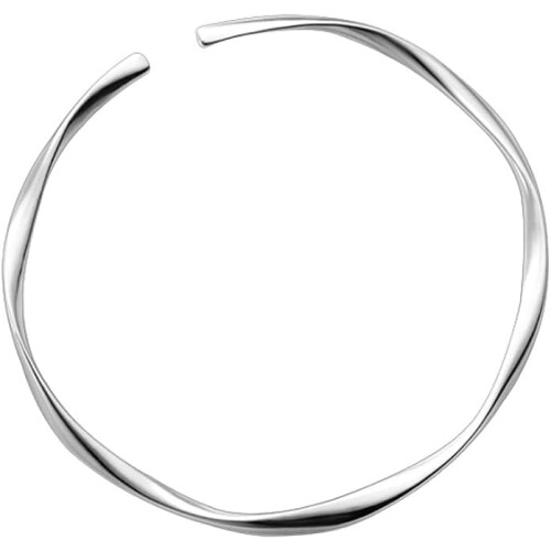 925 Sterling Silver Simple Open Bangle for Women