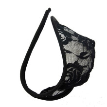 Mens Underwear Thongs C Trousers T-back Lace Underpants Underwear Underwear for Men Black One Size