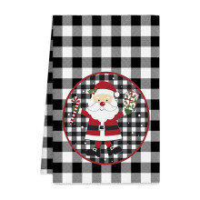 Christmas Plaid Hand Towels,17.7x26 in Absorbent Merry Christmas Dish Cleaning Towel for Gifts New Home, Christmas Kitchen Decor