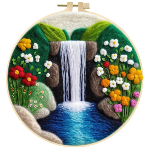 DIY Needle Felting Kit Beginner-Friendly Wool Painting Craft Set Type 1