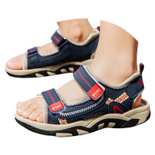 Kids Boys Walking Sandals Boys Comfortable Adjustable Hook And Loop Strap Casual Sandals Blue 7-8 Years