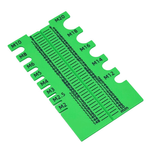 (Green) 3D Printing Screw Ruler for Engineers & Carpenters 1