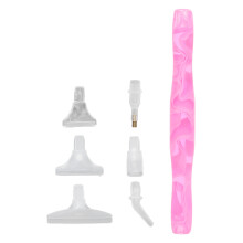 Rhinestone-Malstift mit 6 Ersatzspitzen, Pink, 12 cm