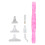 Rhinestone-Malstift mit 6 Ersatzspitzen, Pink, 12 cm 1