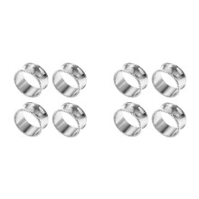 8PCS Napkin Rings, Napkin Holder Ring, Hammered Design Serviettes Buckle for Wedding,Silver