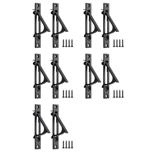 10 Pack Pocket Door Pull Solid Pocket Door Flush  Pull Pocket Door Handles in Matte Black