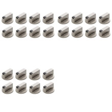 24X Stove Handle, 6mm Zinc Alloy Control Knob Oven Universal Silver Gas Stove Control Knob