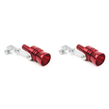 2X Válvula del Descargar Turbo de Ruido Sonido Silbato Simulador Silenciador Punta Accesorios de Coche