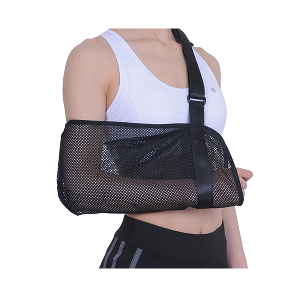 Mesh Arm Shoulder Sling Medical Shoulder Immobilizer for Shower Adjustable Arm Brace for Torn Rotator Cuff Injury - Right Left Arm for Men