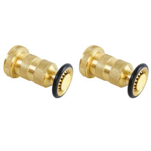 2X Fire Hose Nozzle 1-1/2 Inch NPSH/NPT Fire Hose Nozzle 100 Psi 75 Gpm Brass Fire Equipment Jet Fog Sprays Nozzle