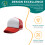 (Red White, Sponge Mesh) Ventilated Sun Hat - Adjustable Polyester Cap for Outdoor 4