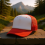 (Red White, Sponge Mesh) Ventilated Sun Hat - Adjustable Polyester Cap for Outdoor 9