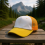 (Yellow White, Sponge Mesh) Ventilated Sun Hat - Adjustable Polyester Cap for Outdoor 9