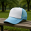 (Sky Blue White, Sponge Mesh) Ventilated Sun Hat - Adjustable Polyester Cap for Outdoor 7