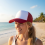 (Burgundy White, Sponge Mesh) Ventilated Sun Hat - Adjustable Polyester Cap for Outdoor 6