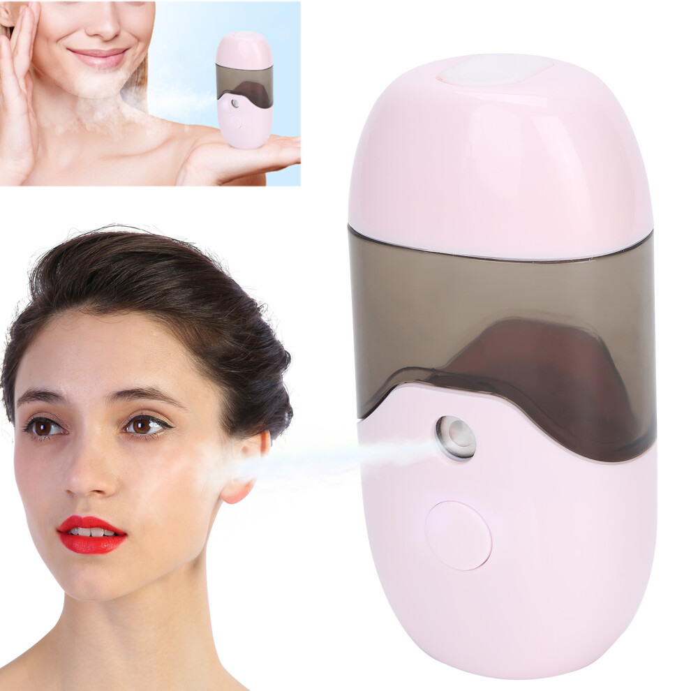 Pink Portable 50Ml Handheld Mist Sprayer Usb Rechargeable Hydrating Tool