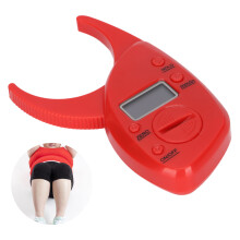 Elektrischer Körperfettmesser mit Band, ABS, 0-50 mm, Rot