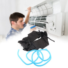 Wall Mounted AC Cleaning Cover Bag 1-1.5P Waterproof PVC Black