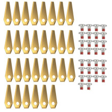 30Pcs Titanium-Plated Stainless Steel Replacement Blades for Indego 800, 1000, 1200 Automatic Lawnmower Blades,B