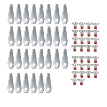 30Pcs Titanium-Plated Stainless Steel Replacement Blades for Indego 800, 1000, 1200 Automatic Lawnmower Blades,A