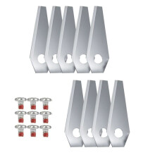 9Pcs Titanium-Plated Stainless Steel Replacement Blades for Indego 800,1000,1200 Automatic Lawnmower Blades Silver